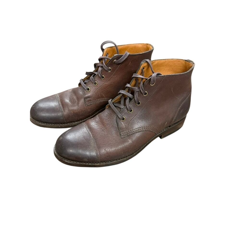 "FRYE" Men's Lace Up Dk. Brown Leather Chukka Boot SZ 8.5 Preppy College‎ Bloque